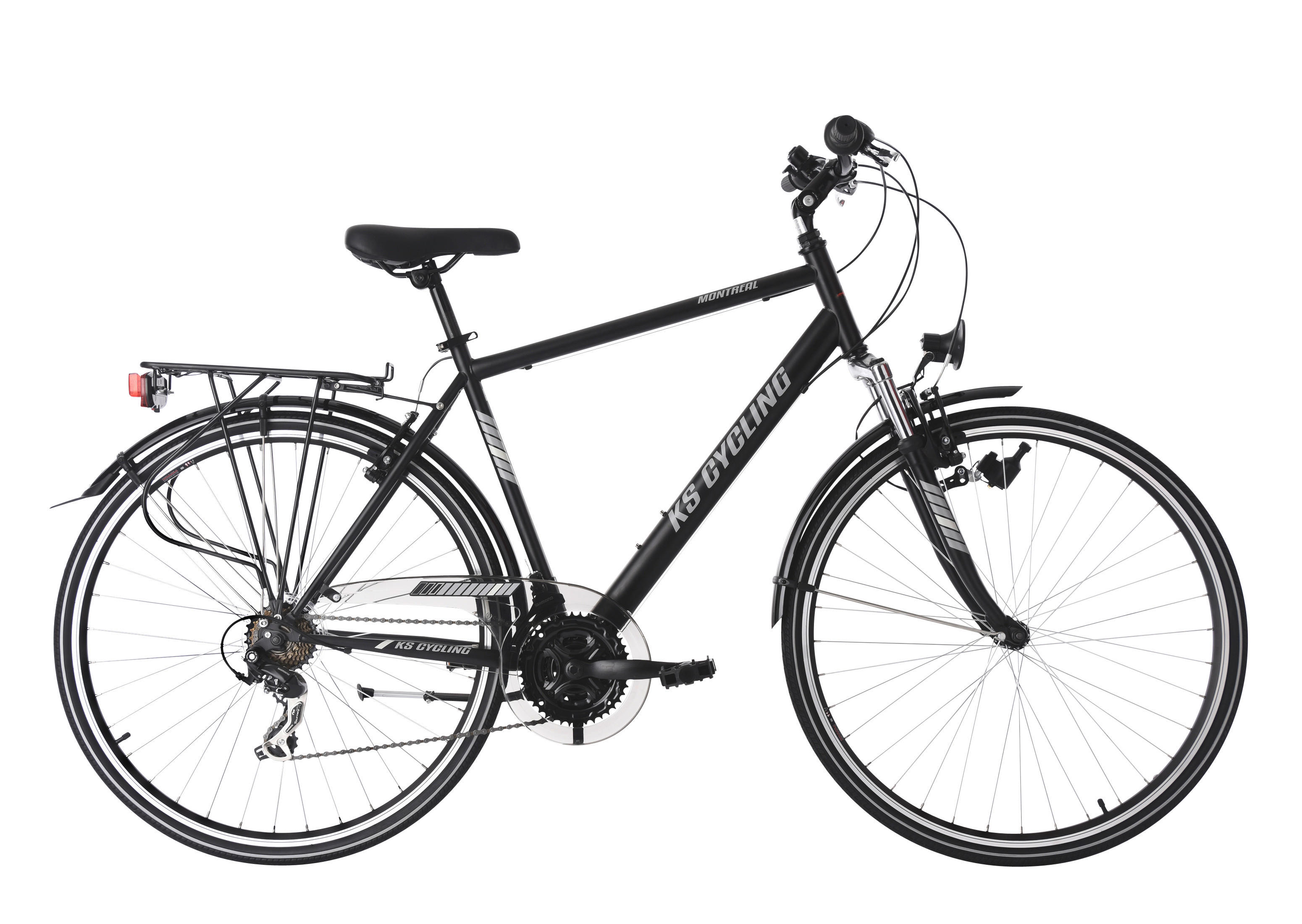 KS-Cycling Trekking-Bike Montreal Herrenfahrrad Montreal 511T 28 Zoll Rahmenhöhe 58 cm 21 Gänge schwarz schwarz ca. 28 Z