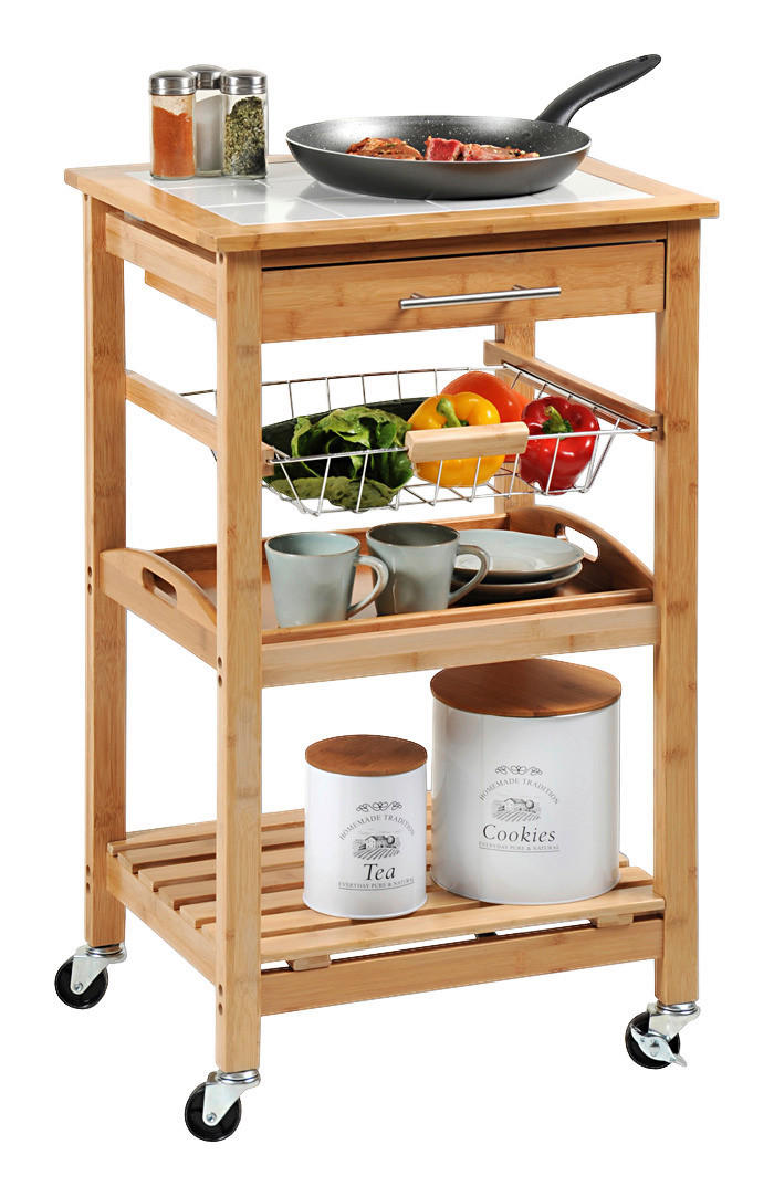 Kesper Küchenwagen natur Holz B/H/T: ca. 49x81x38 cm Küchenwagen - natur (49,00/81,00/38,00cm) - Kesper