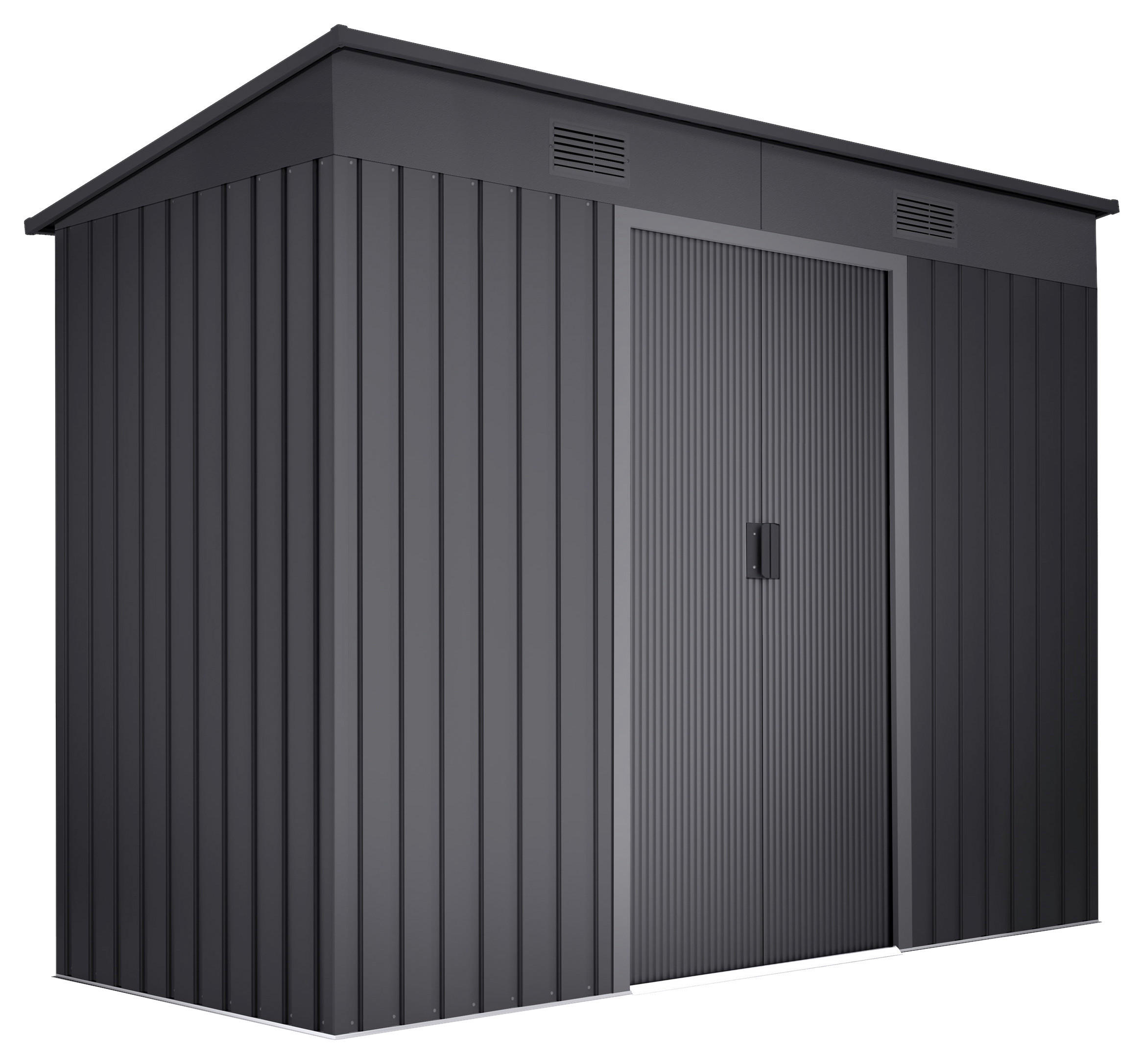 HOGGAR Gerätehaus Oulu anthrazit B/H/L: ca. 238x202x130 cm Oulu - anthrazit (130,00/238,00/202,00cm) - HOGGAR