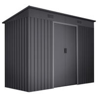 HOGGAR Gerätehaus Oulu anthrazit B/H/L: ca. 238x202x130 cm Oulu - anthrazit (130,00/238,00/202,00cm) - HOGGAR