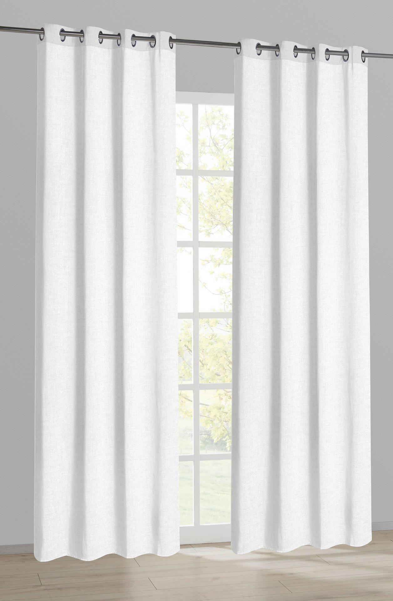 POCOline Ösenvorhang Cleo weiß B/L: ca. 140x240 cm Cleo - weiß (140,00/240,00cm) - POCOline