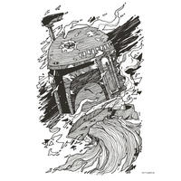 Komar Poster Star Wars Boba Fett Drawing Star Wars B/L: ca. 40x50 cm Star Wars Boba Fett Drawing - (40,00/50,00cm) - Komar