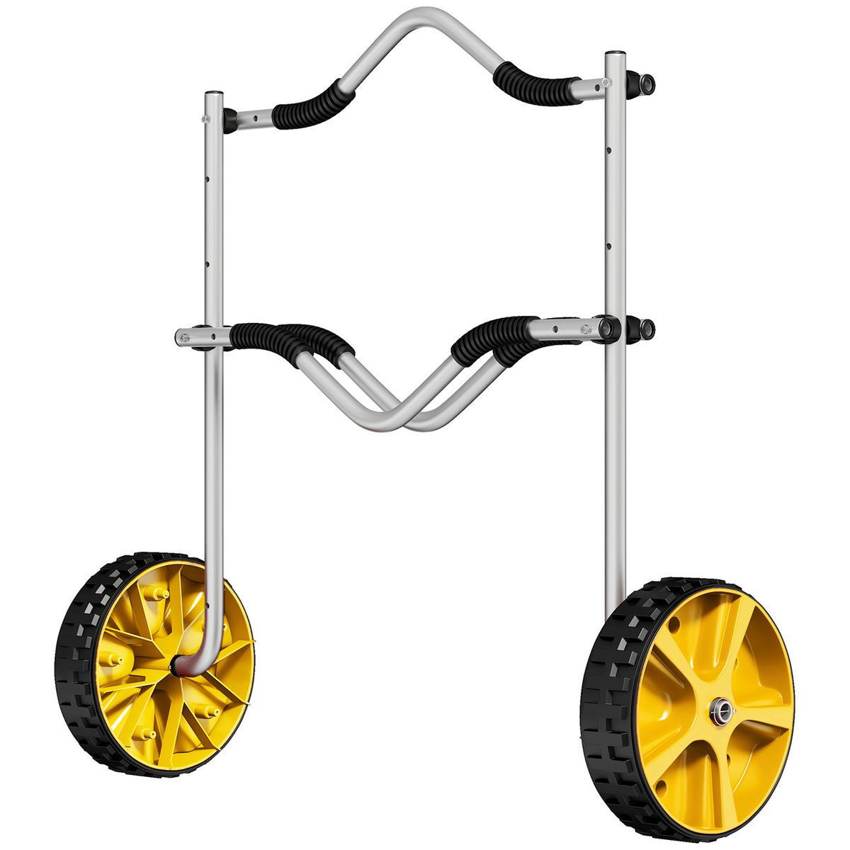 SPORTNOW Outdoor-Aktivitäten gelb Edelstahl B/H/L: ca. 25,4x82x77,5 cm Kajakwagen - gelb (77,50/25,40/82,00cm) - SPORTNOW