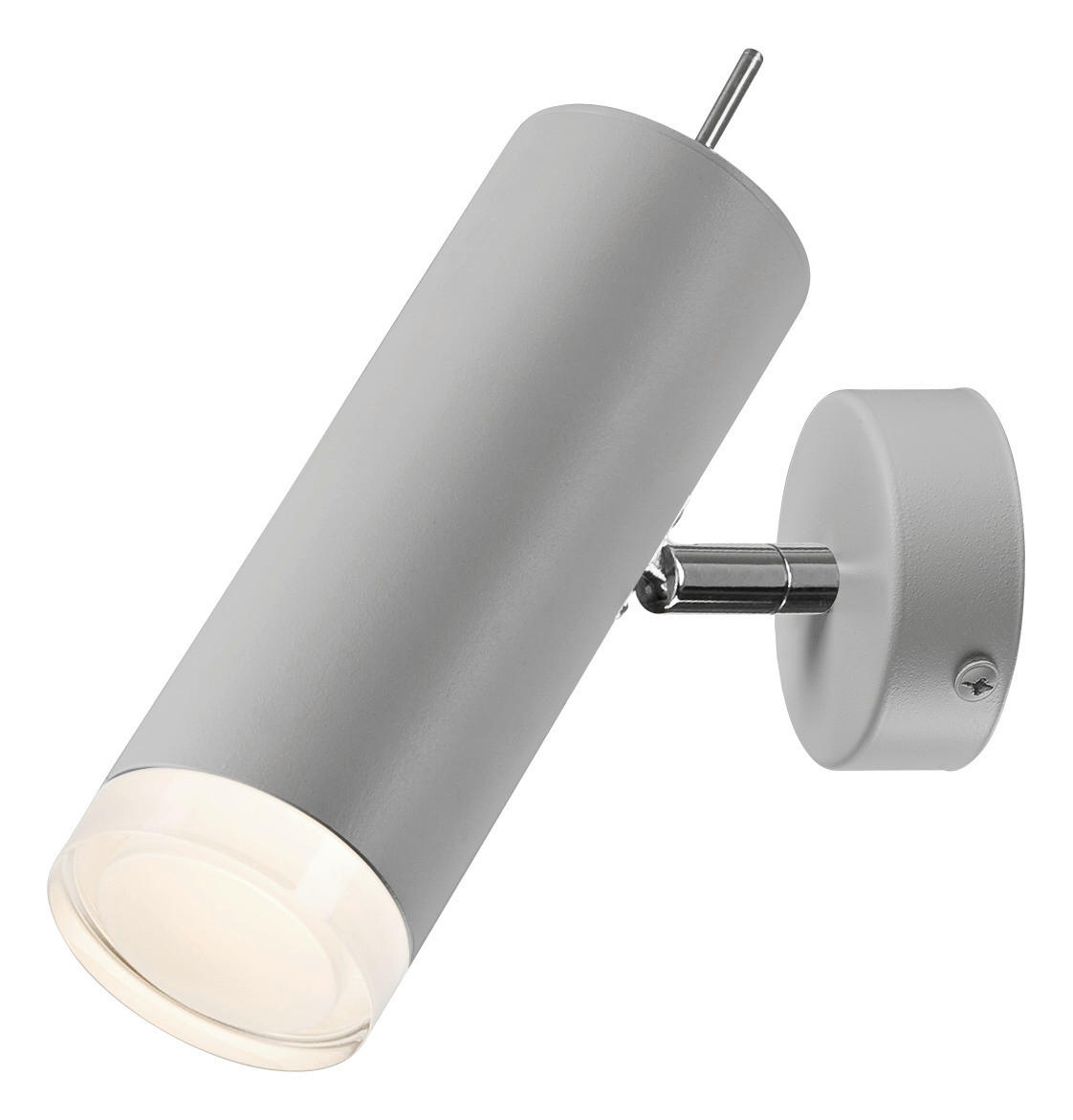 Lamkur Wandleuchte silber Aluminium Acryl Stahl B/H/L: ca. 20x14x30 cm E27 1 Brennstellen Felix - silber (30,00/20,00/14,00cm) - Lamkur