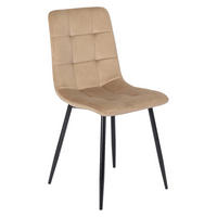 Stuhl PERU beige Velourstoff B/H/T: ca. 42x90,5x52 cm PERU - beige (42,00/90,50/52,00cm) - WIPMEB