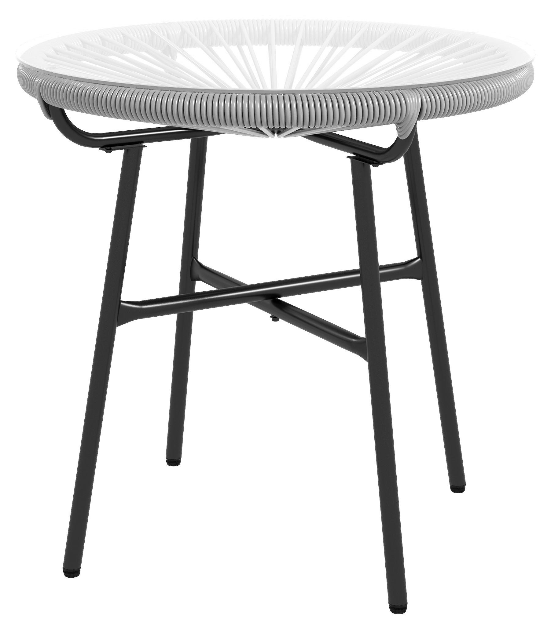 Outsunny Beistelltisch grau Polyrattan B/H/L: ca. 50x50x50 cm Rattan_Beistelltisch - grau (50,00/50,00/50,00cm) - Outsunny