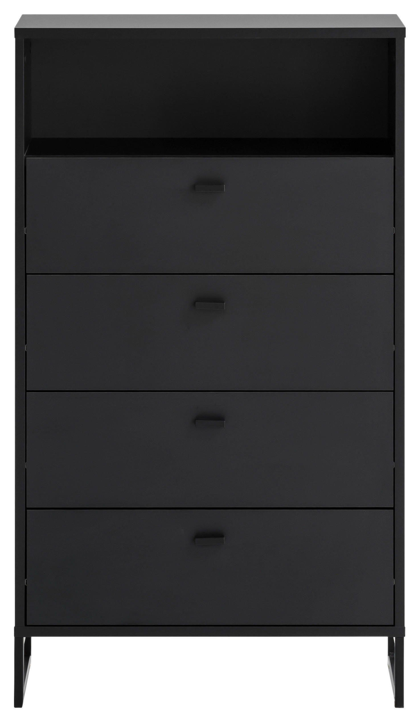Midischrank Janne schwarz matt B/H/T: ca. 60,2x103,9x33 cm Janne - schwarz (60,20/103,90/33,00cm) - Möbelpartner