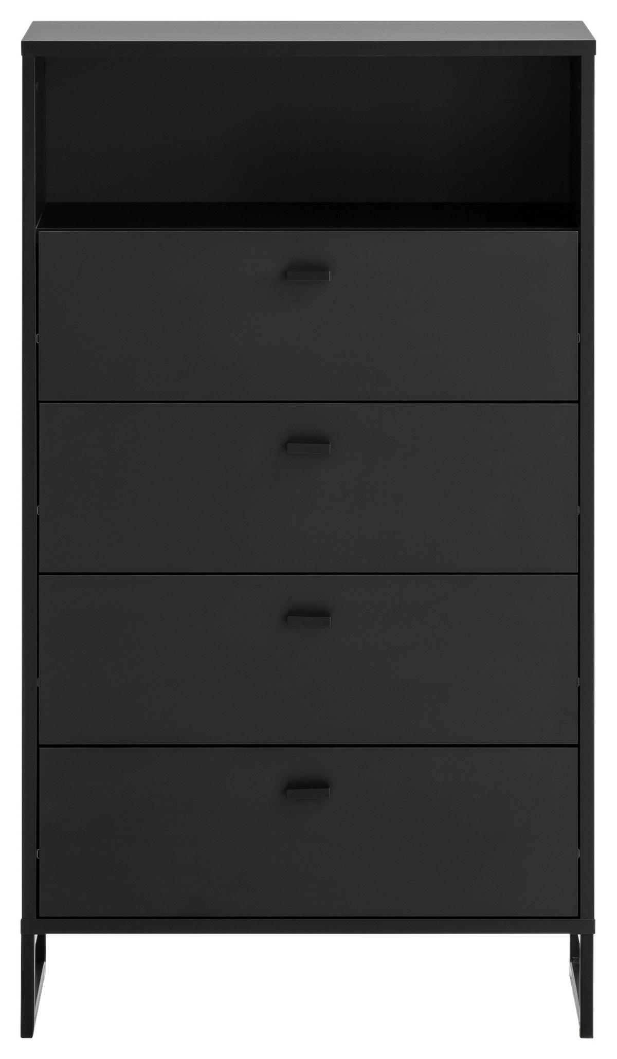 Midischrank Janne schwarz matt B/H/T: ca. 60,2x103,9x33 cm Janne - schwarz (60,20/103,90/33,00cm) - Möbelpartner