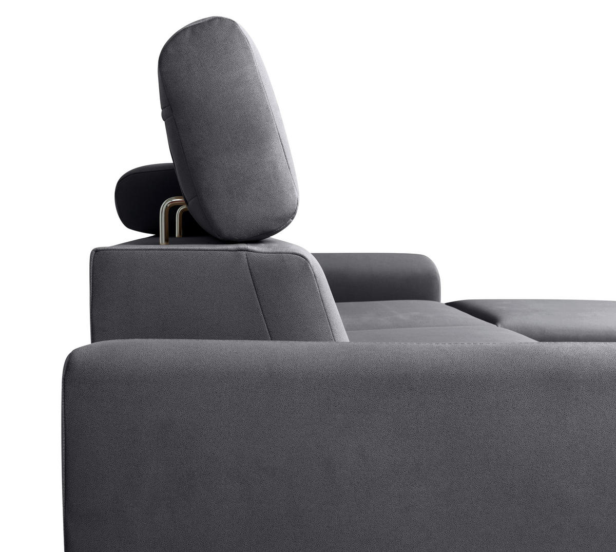 Ecksofa Evia Ashgrey Microfaser B/H/T: ca. 243x85x186 cm Evia - Ashgrey/silber (243,00/85,00/186,00cm)