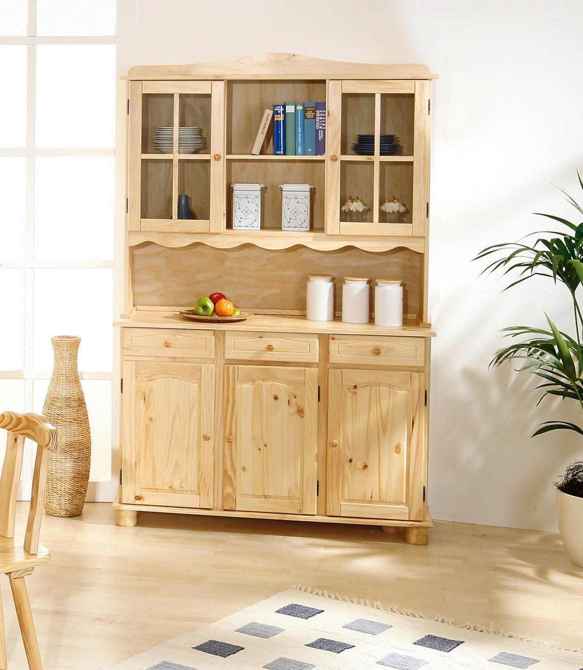 Buffet Toscana natur lackiert Kiefer B/H/T: ca. 130x198x43 cm Toscana - natur (130,00/198,00/43,00cm) - Inter Link