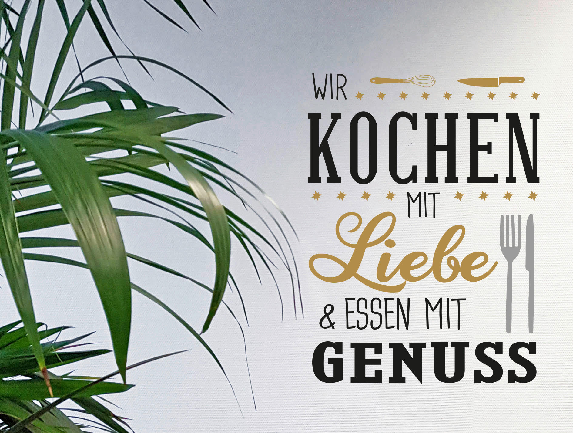 Dekosticker Spruch bunt B/L: ca. 50x70 cm 2 tlg. Dekosticker Kochen mit Liebe - bunt (50,00/70,00cm)