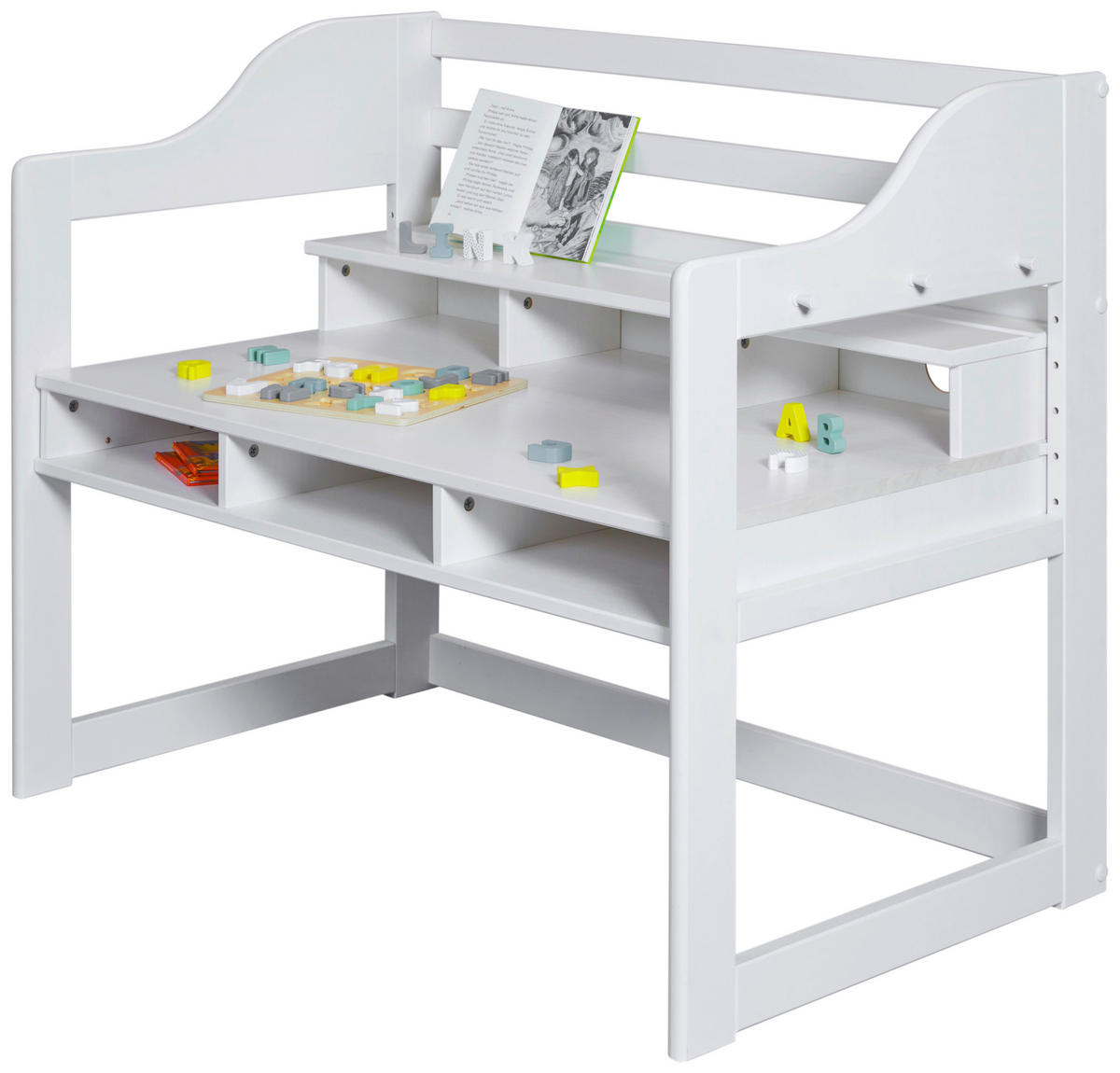 Kinderschreibtisch Kids Learning weiß lackiert B/H/L: ca. 68x91x112 cm Kids Learning - weiß (112,00/68,00/91,00cm) - Inter Link