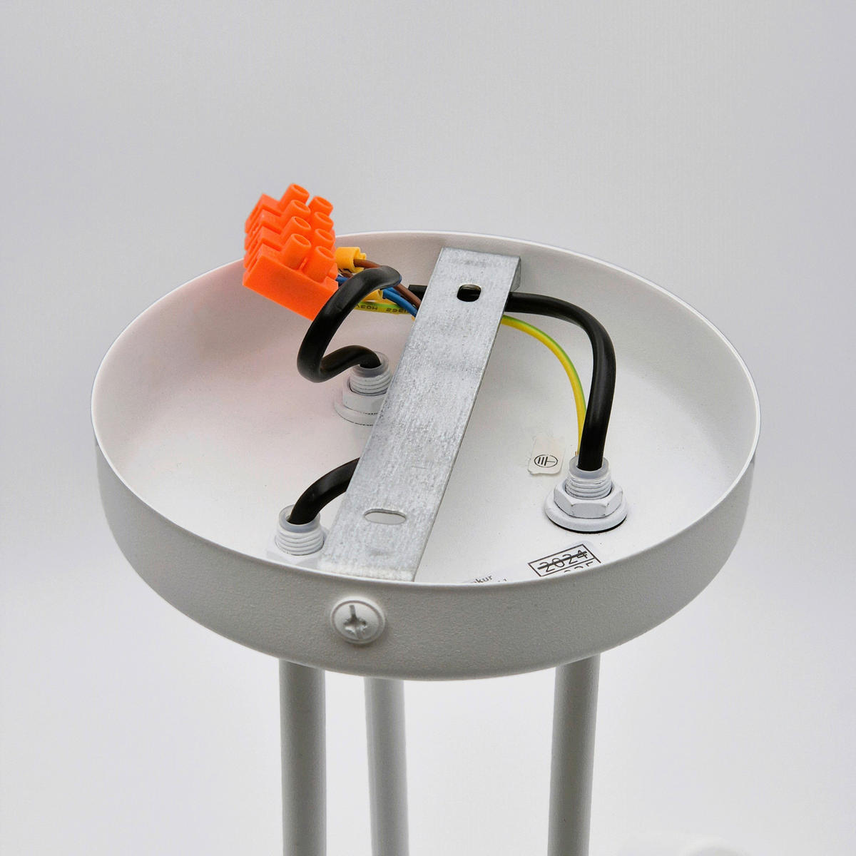 Lamkur Deckenleuchte DOMINO 51185 weiß Stahl H/L: ca. 40x55 cm E27 3 Brennstellen Domino - weiß (55,00cm) - Lamkur