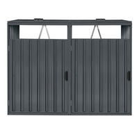 AXI Outdoor Living Mülltonnenbox Owen anthrazit B/H/L: ca. 80x122x160 cm Owen - anthrazit (160,00/80,00/122,00cm) - AXI Outdoor Living