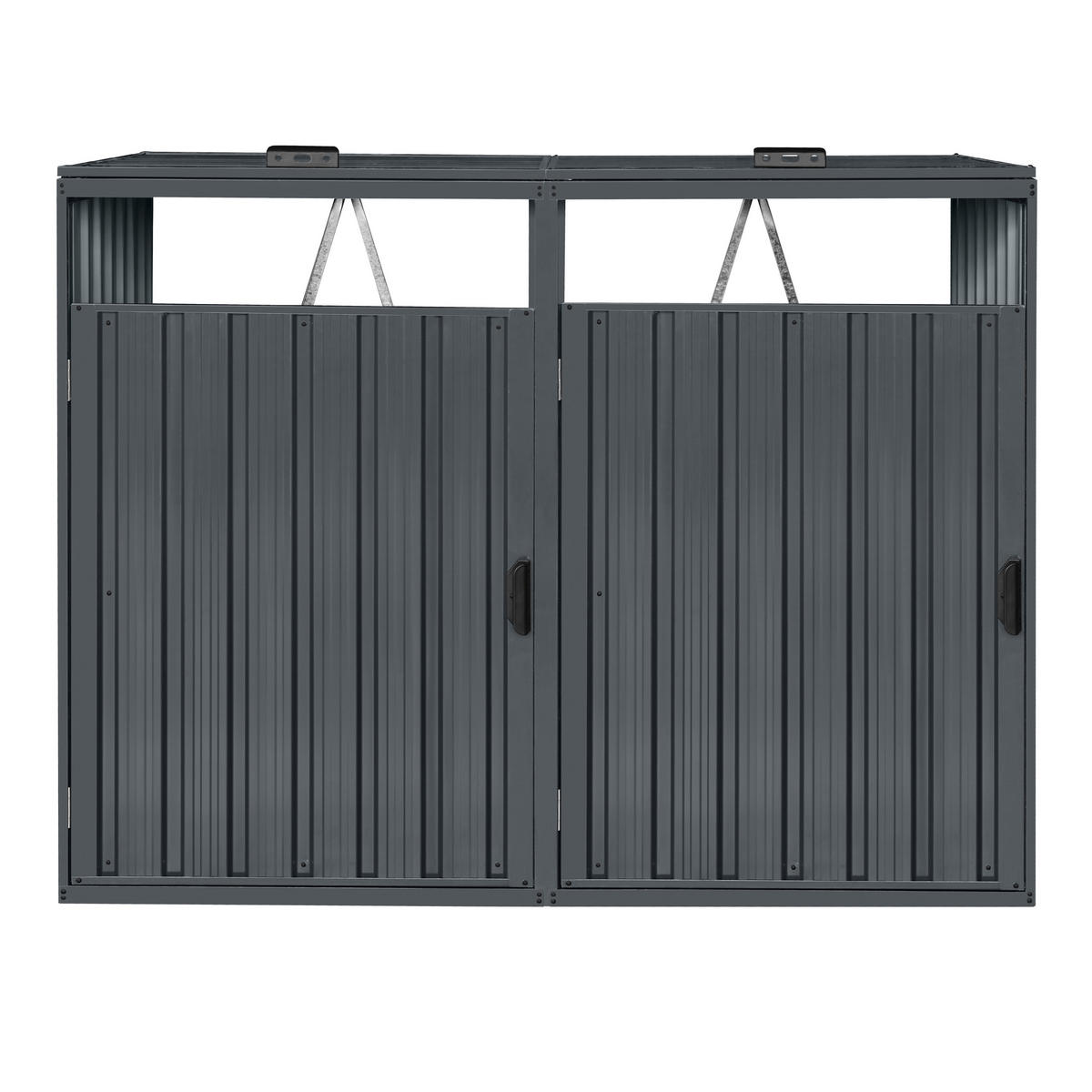 AXI Outdoor Living Mülltonnenbox Owen anthrazit B/H/L: ca. 80x122x160 cm Owen - anthrazit (160,00/80,00/122,00cm) - AXI Outdoor Living