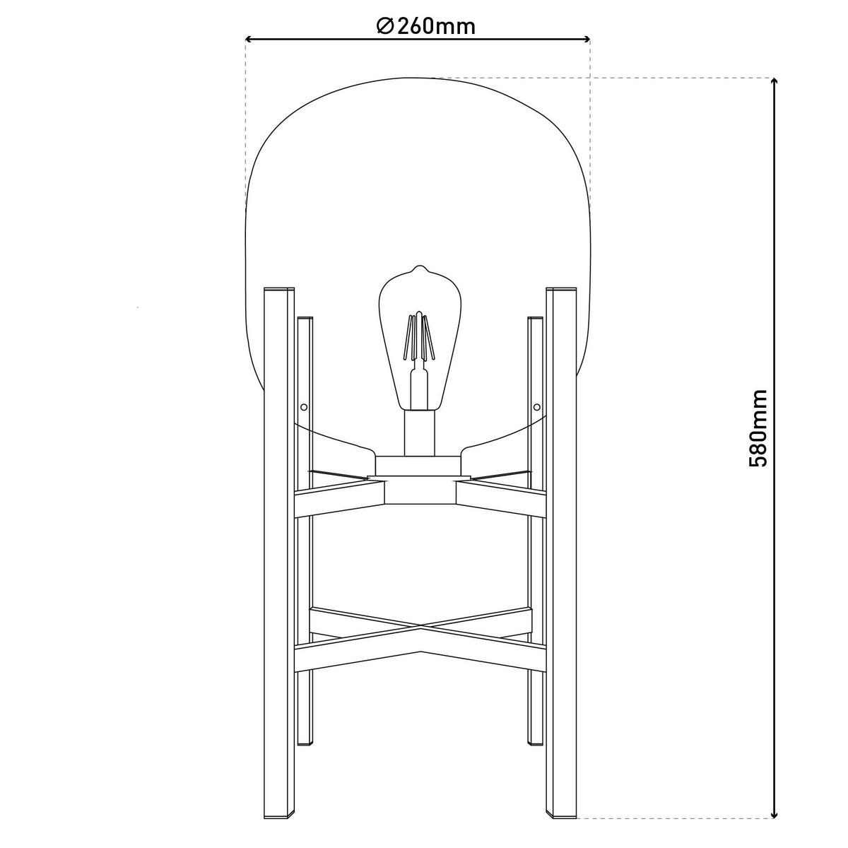 Näve Leuchten LED-Leuchten 5315422 schwarz Glas Kunststoff Metall B/H/T: ca. 26x58x26 cm null 1 Brennstellen Lora - schwarz (26,00/58,00/26,00cm) - Näve Leuchten