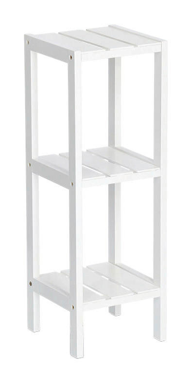 Zeller Standregal weiß MDF B/H/L: ca. 22x65x22 cm Standregal_mit_3_Ablagen - weiß (22,00/22,00/65,00cm) - Zeller