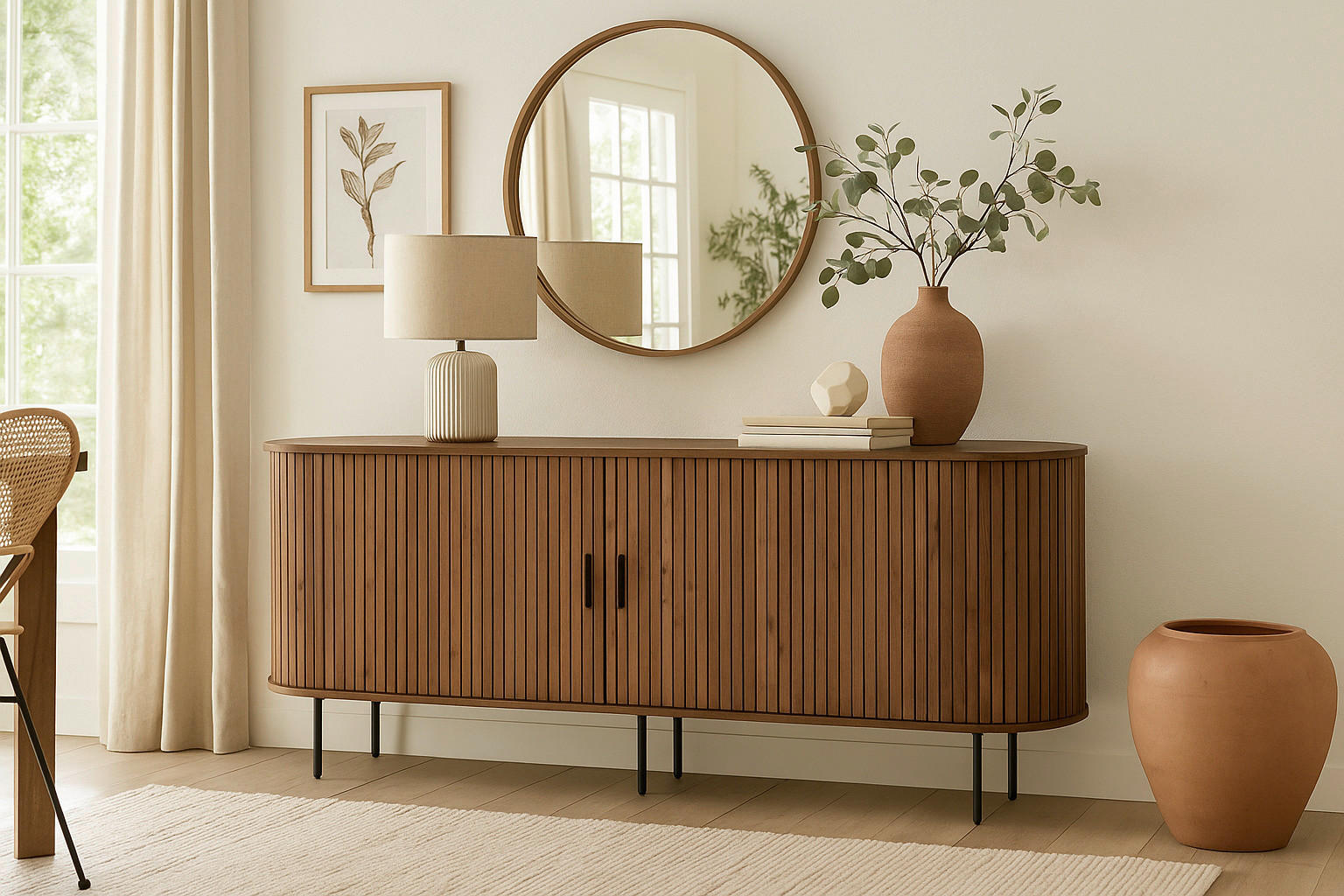 Kommode SELVA nussbaum Nachbildung B/H/T: ca. 180x76x40 cm SELVA - nussbaum (180,00/76,00/40,00cm) - WIPMEB