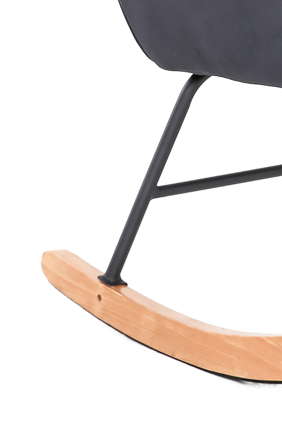 byLIVING Schaukelstuhl RICHIE schwarz schwarz natur Stoff Metall Buche B/H/T: ca. 72x92x92 cm RICHIE - natur/schwarz (72,00/92,00/92,00cm) - byLIVING