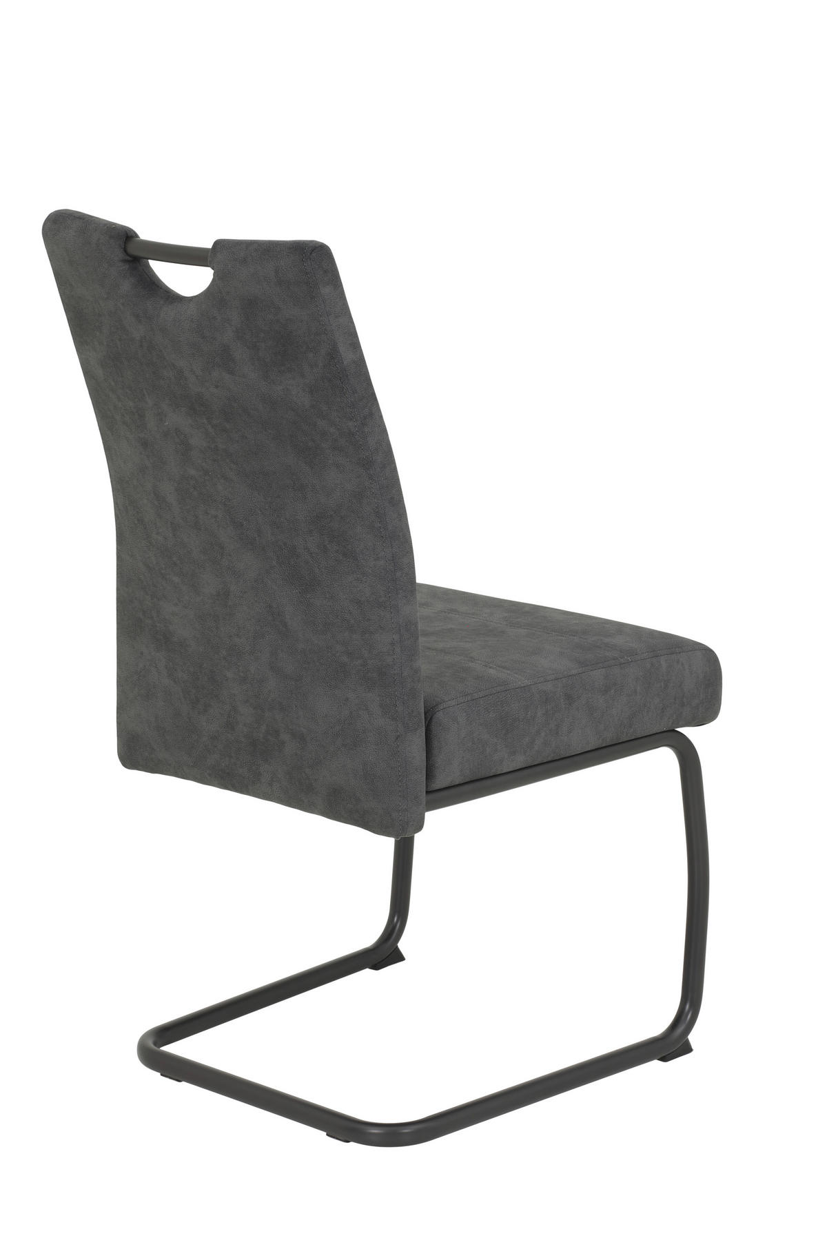 Schwingstuhl anthrazit Vintage Microfaser B/H/T: ca. 50x97x63 cm Laurina_Schwingstuhl_920785 - anthrazit/grau (50,00/97,00/63,00cm)