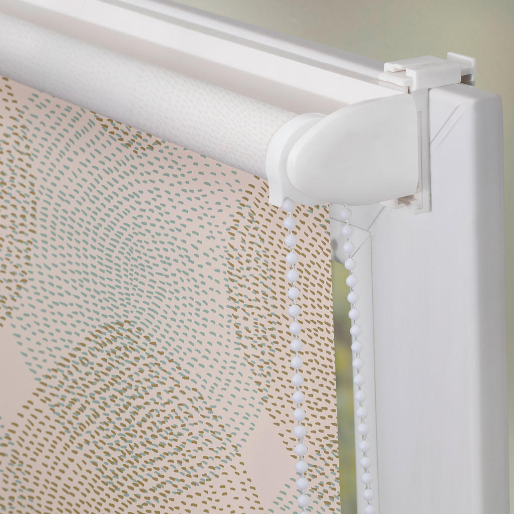 Thumbnail - Verdunkelungsrollo Stripy Boho Drop beige B/L: ca. 70x150 cm