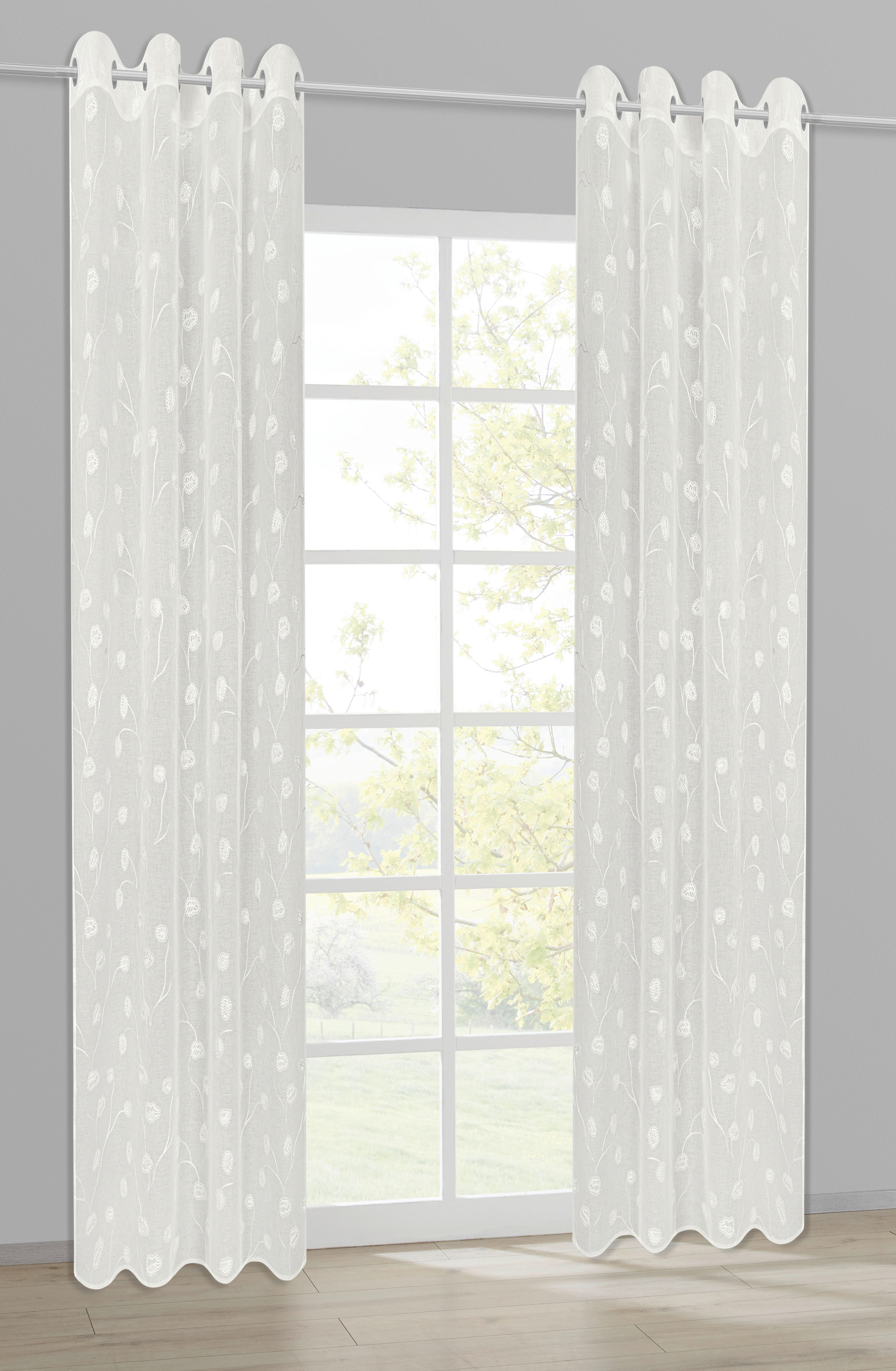 Ösenschal Blätter natur B/L: ca. 140x245 cm Blätter - natur (140,00/245,00cm) - Happy Home