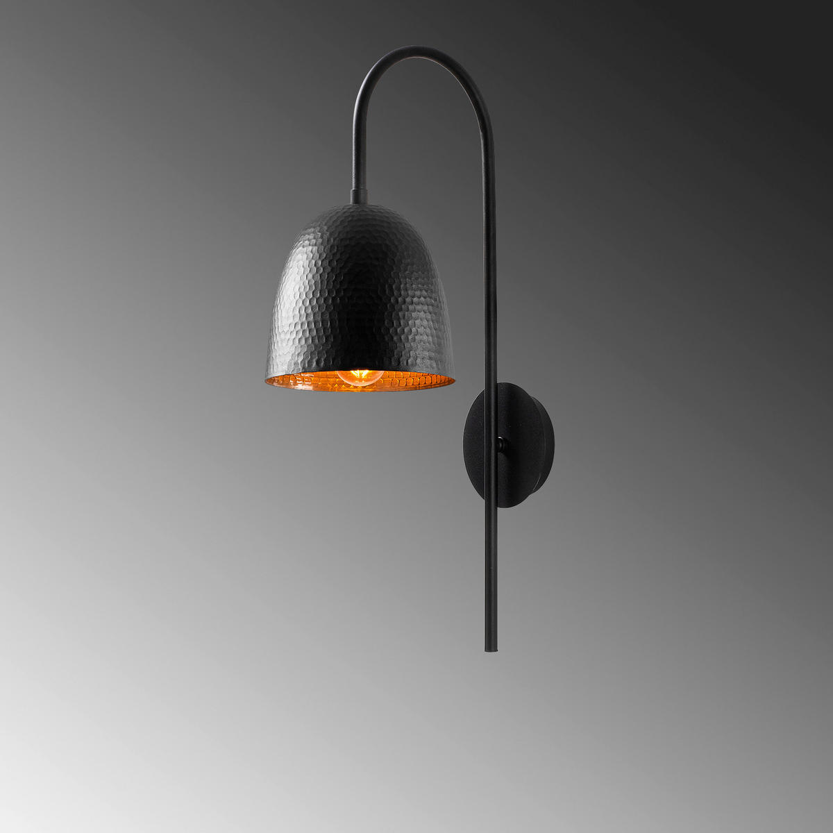 Opviq Wandleuchte schwarz Metall B/H/L: ca. 24x57x16 cm E27 1 Brennstellen Tattoo - schwarz (16,00/24,00/57,00cm) - Opviq