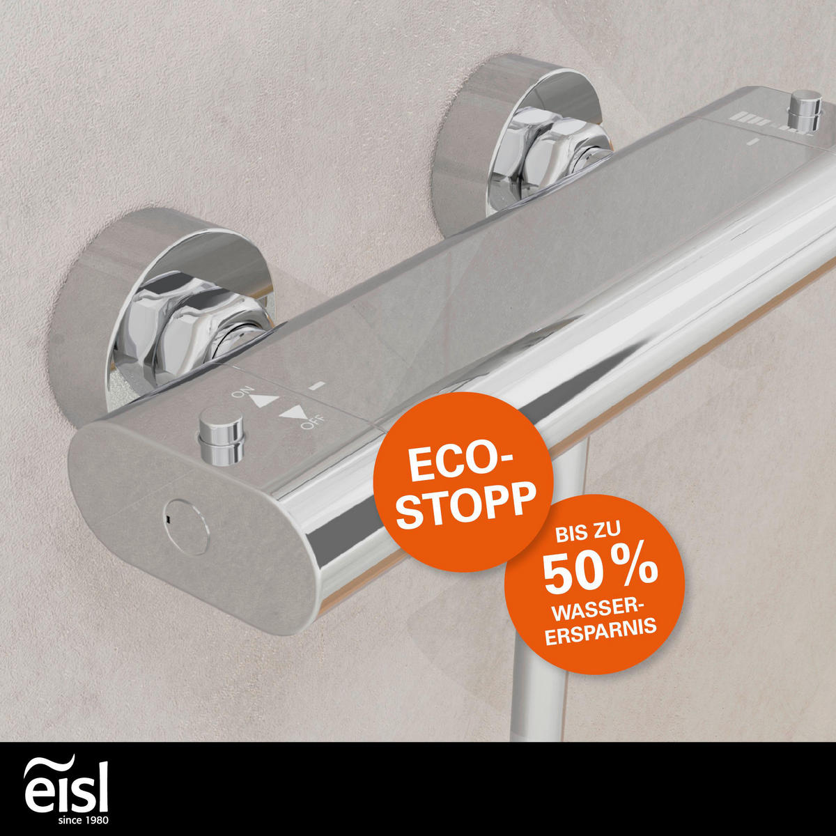 Thermostat Duscharmatur CARNEO Carneo Chrom CARNEO - Chrom (30,10/9,40/10,60cm) - Eisl