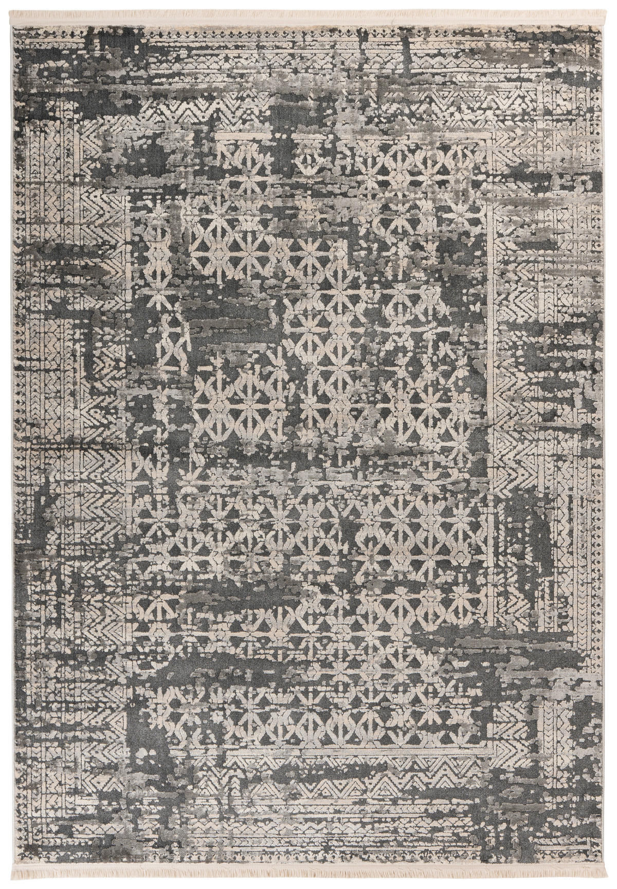 Kayoom Kurzflorteppich Adela 325 grau B/H/L: ca. 80x1,3x150 cm Adela 325 - grau (150,00/80,00/1,30cm) - Kayoom