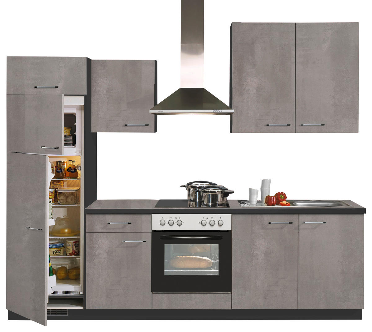 Impuls Küchenblock IP1200 270x60 Beton kaufen bei POCO cm Optik ▷ online ca. B/T