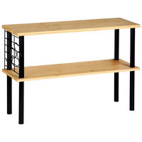 Kesper Küchenregal schwarz Bambus B/H/L: ca. 20x38x55 cm Küchenregal - braun/schwarz (55,00/20,00/38,00cm) - Kesper