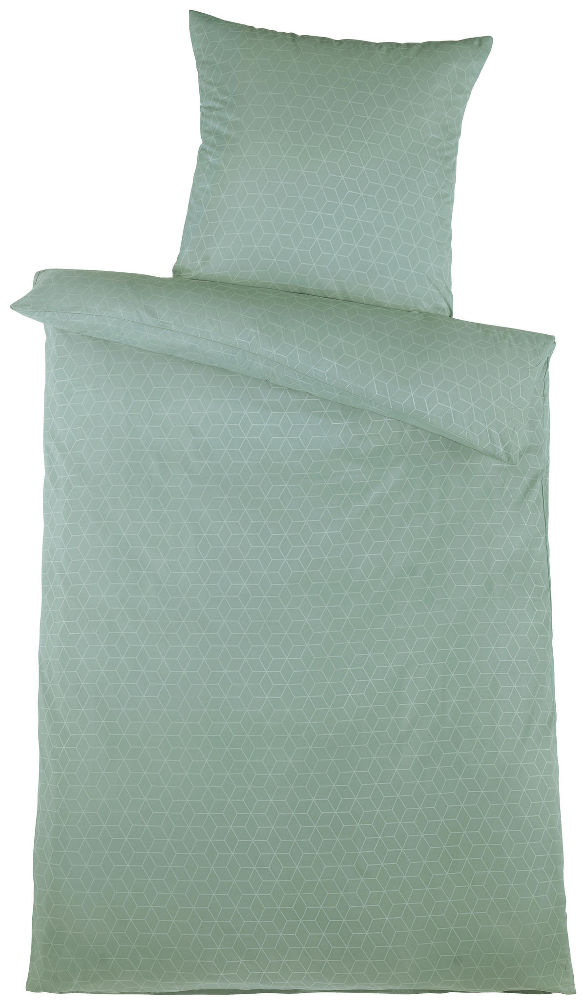 Microfaser Bettwäsche Bettwäsche_Microfaser Cube geprägt - salbei (135,00/200,00cm)