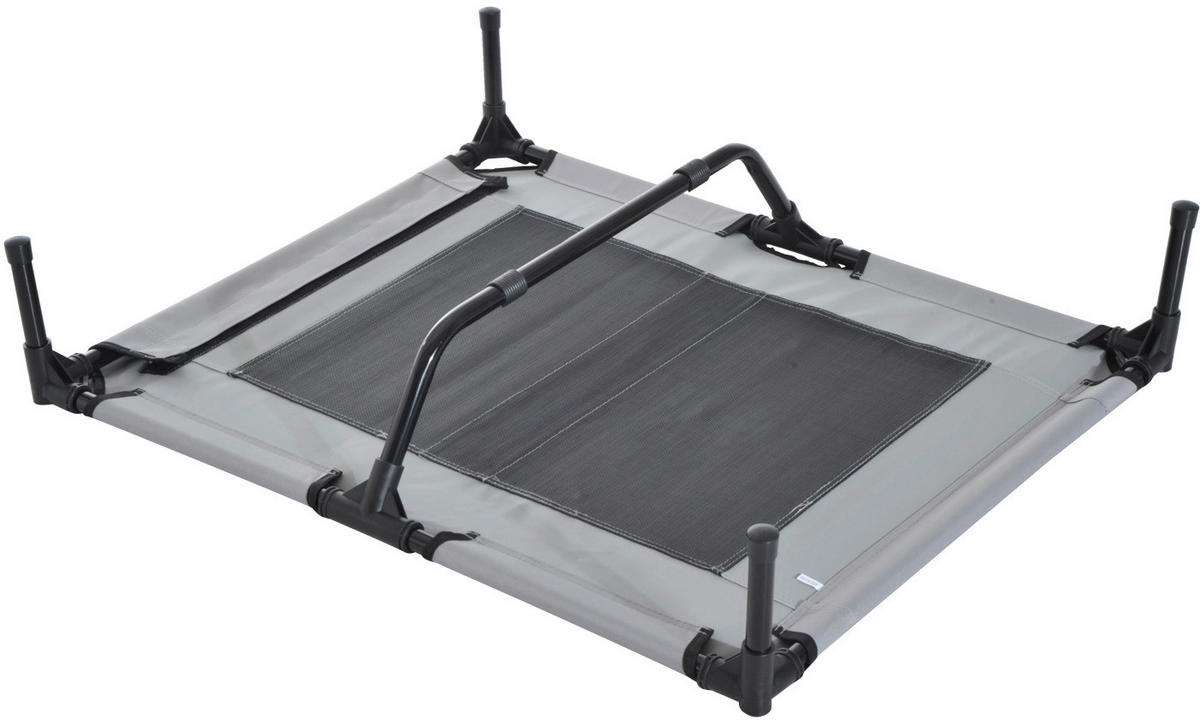 PawHut Haustierbett mit Baldachin grau Metall B/H/L: ca. 76x90x92 cm Haustierbett mit Baldachin - grau (92,00/76,00/90,00cm) - PawHut