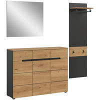 Garderobe Canu basaltgrau Nachbildung Artisan Nachbildung B/H/T: ca. 180x190x37 cm Canu - basaltgrau (180,00/190,00/37,00cm) - xonox.home
