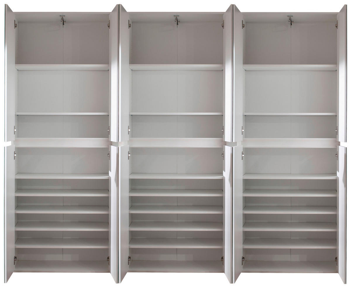 Garderobenschrank Mirror weiß B/H/T: ca. 222x191x34 cm Mirror - weiß (222,00/191,00/34,00cm) - Trendteam