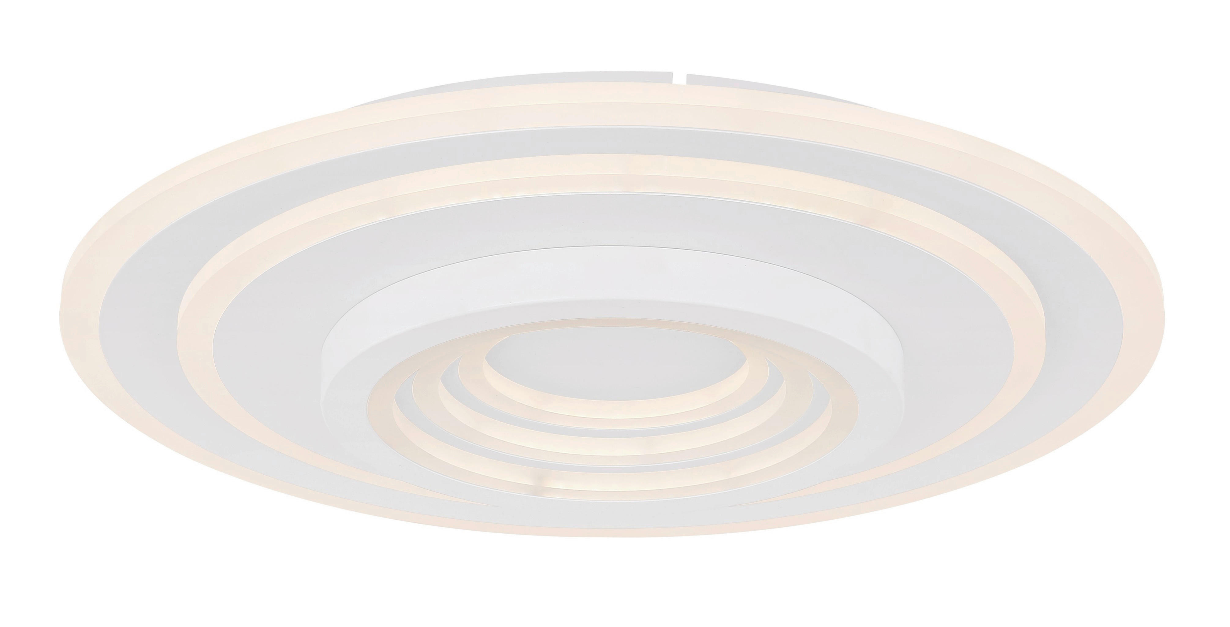 GLOBO LED-Deckenleuchte weiß Acryl Metall H/D: ca. 7x49,5 cm BAFUR - weiß (49,50/7,00cm) - GLOBO