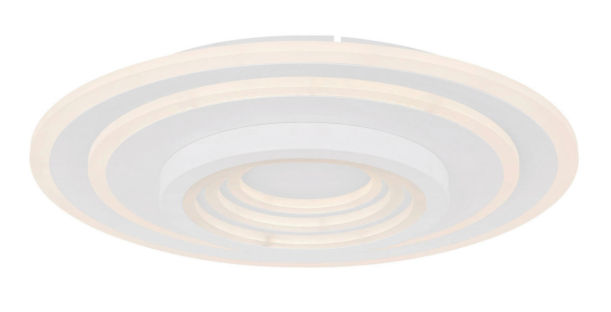 GLOBO LED-Deckenleuchte weiß Acryl Metall H/D: ca. 7x49,5 cm BAFUR - weiß (49,50/7,00cm) - GLOBO