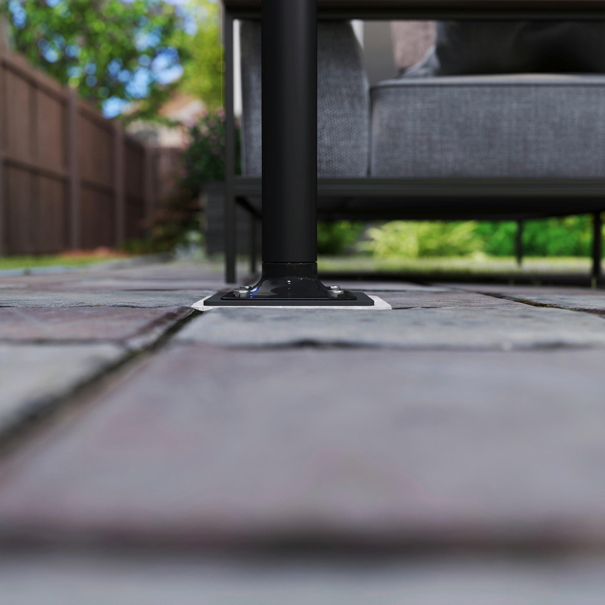 Thumbnail - Outsunny Schirmständer dunkelgrau Metall B/H/L: ca. 16,5x40x16,5 cm