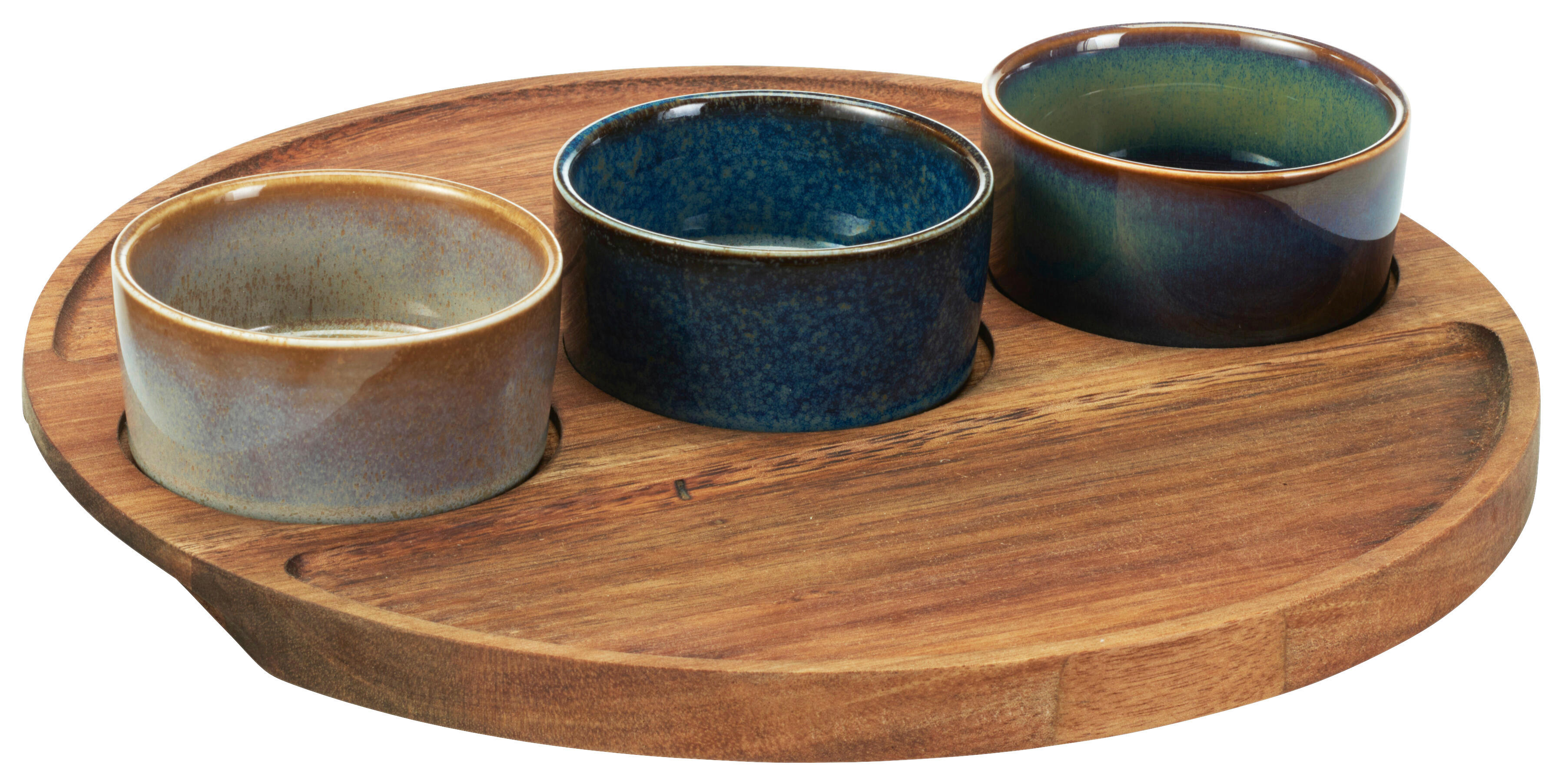 Servierset mehrfarbig Steinzeug B/H/L: ca. 25,5x25,5x5 cm Servierset_4tlg. - mehrfarbig (5,00/25,50/25,50cm)