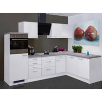 Winkelküche Vita weiß matt B/H/T: ca. 280x200x60 cm Vita - Beton/weiß (280,00/200,00/60,00cm) - Flex-Well