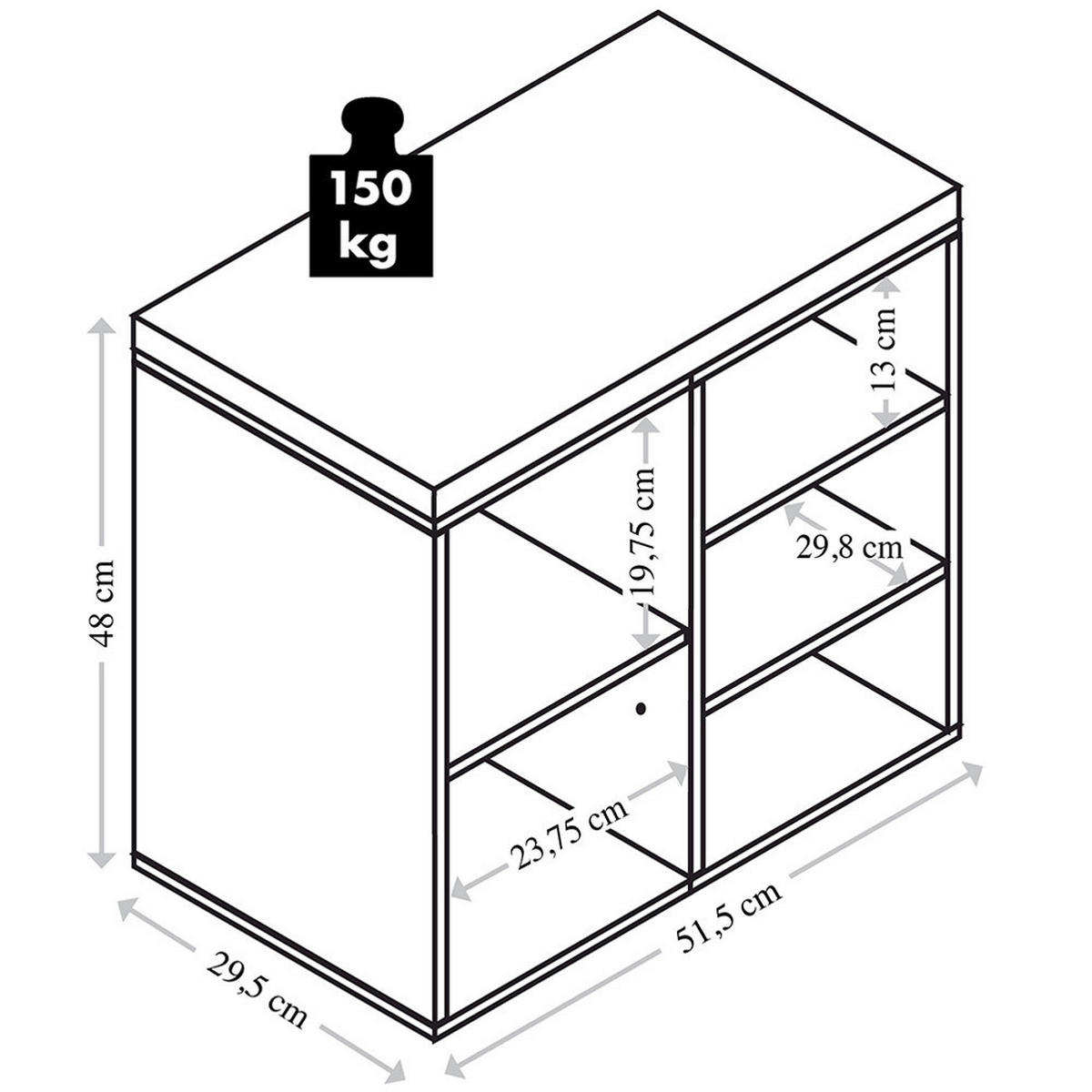 Kesper Schuhschrank weiß Holz B/H/L: ca. 48x29,5x51,5 cm Schuhregal_mit_Sitzkissen - weiß (51,50/48,00/29,50cm) - Kesper