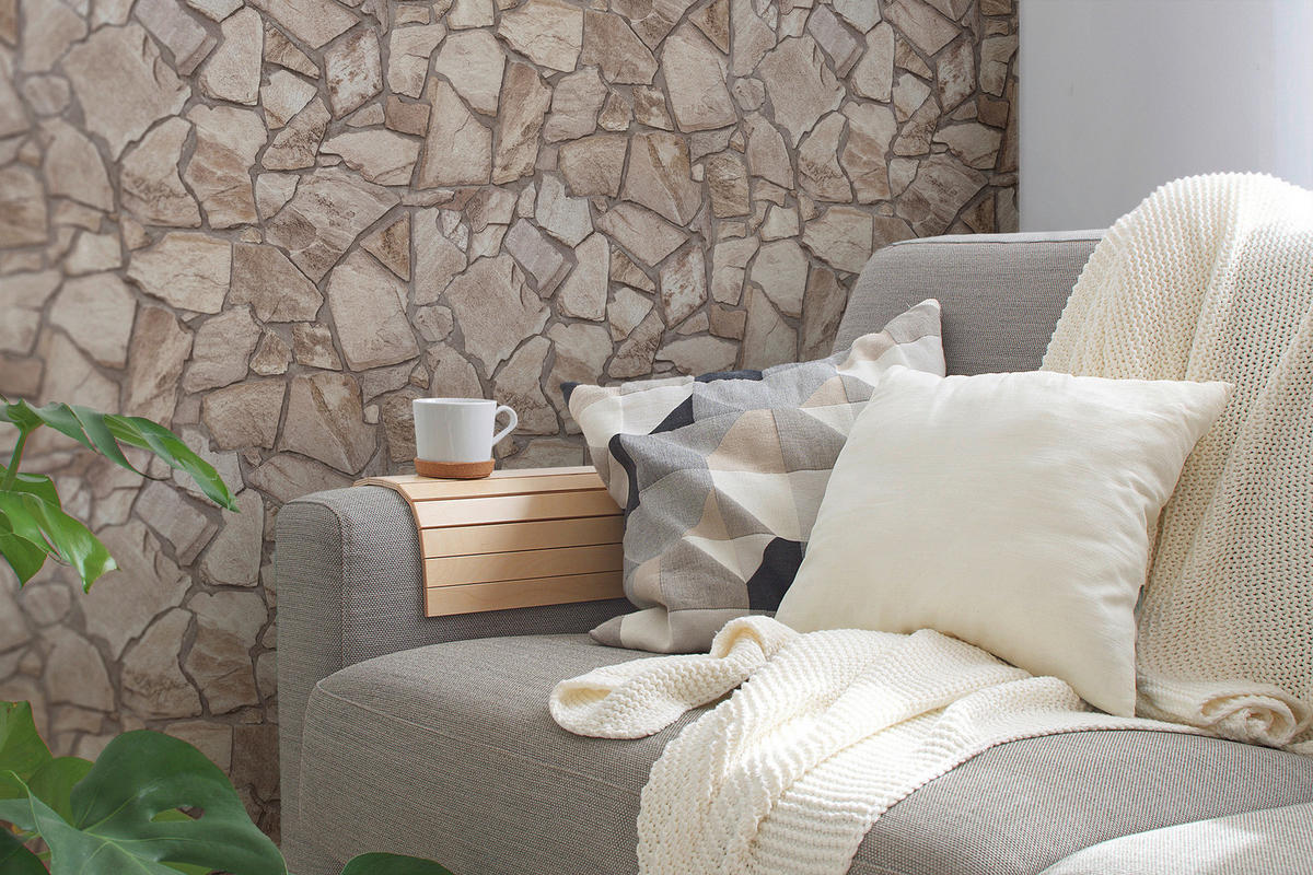 A.S.Creation Vliestapete grau beige B/H/D: ca. 53x1005x8,3 cm Vliestapete - beige/grau (8,30/1005,00cm) - A.S.Creation