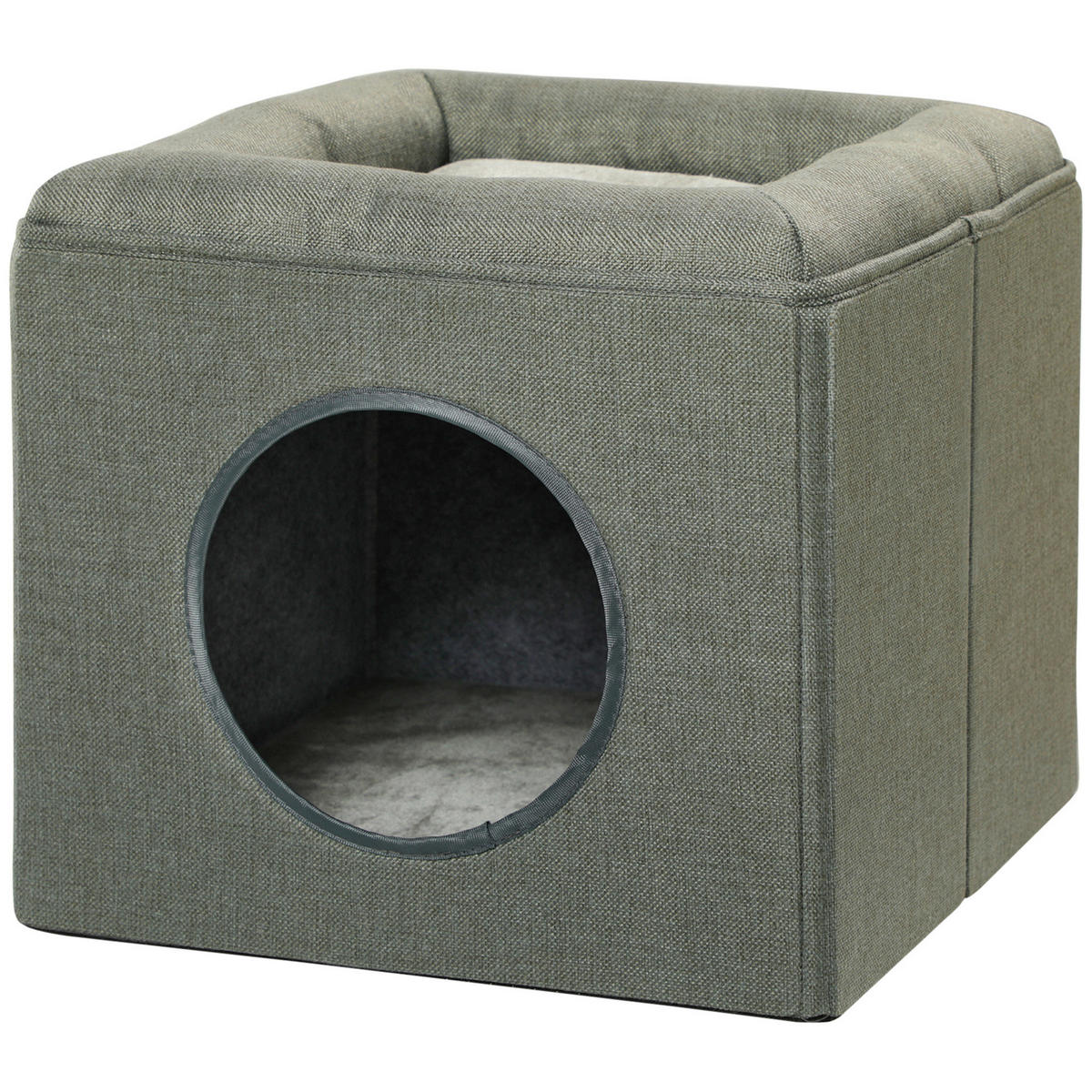 PawHut Katzen-Zubehör grün Polyester B/H/L: ca. 36,5x36,5x33 cm Katzenhöhle - grün (33,00/36,50/36,50cm) - PawHut