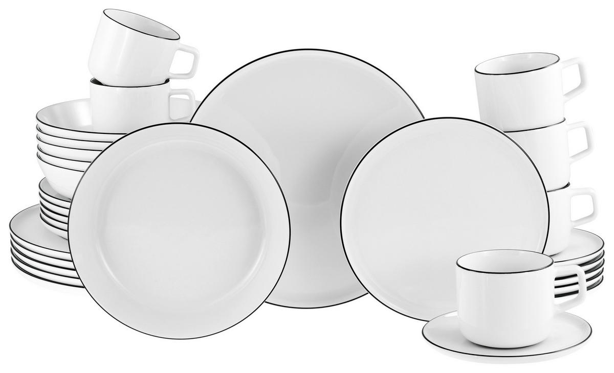 CreaTable Service Chef Collection weiß Porzellan 30 tlg. Chef Collection - weiß - CreaTable