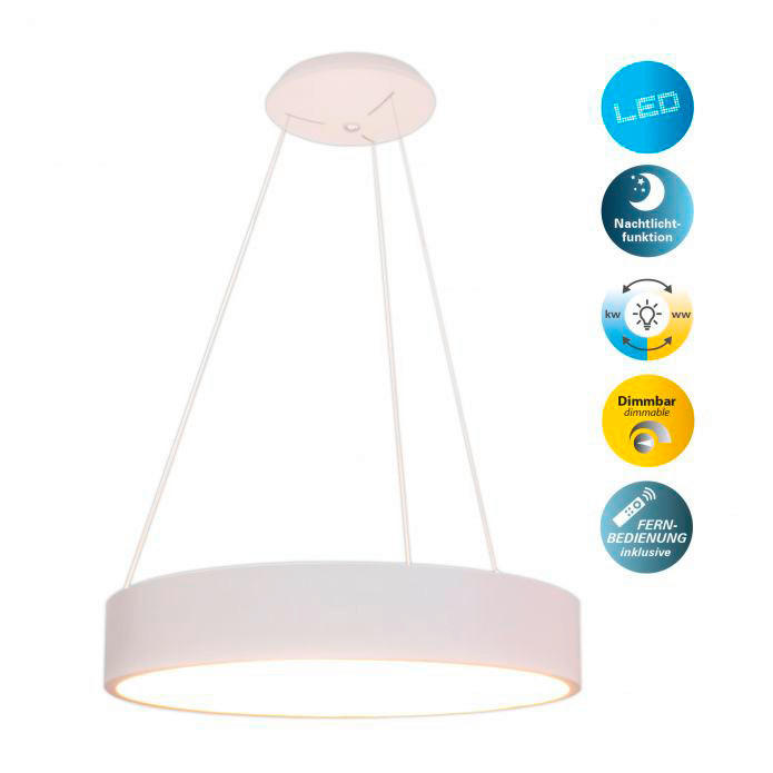 Näve Leuchten LED Pendelleuchte Carla - weiß (60,00/150,00/60,00cm) - Näve Leuchten