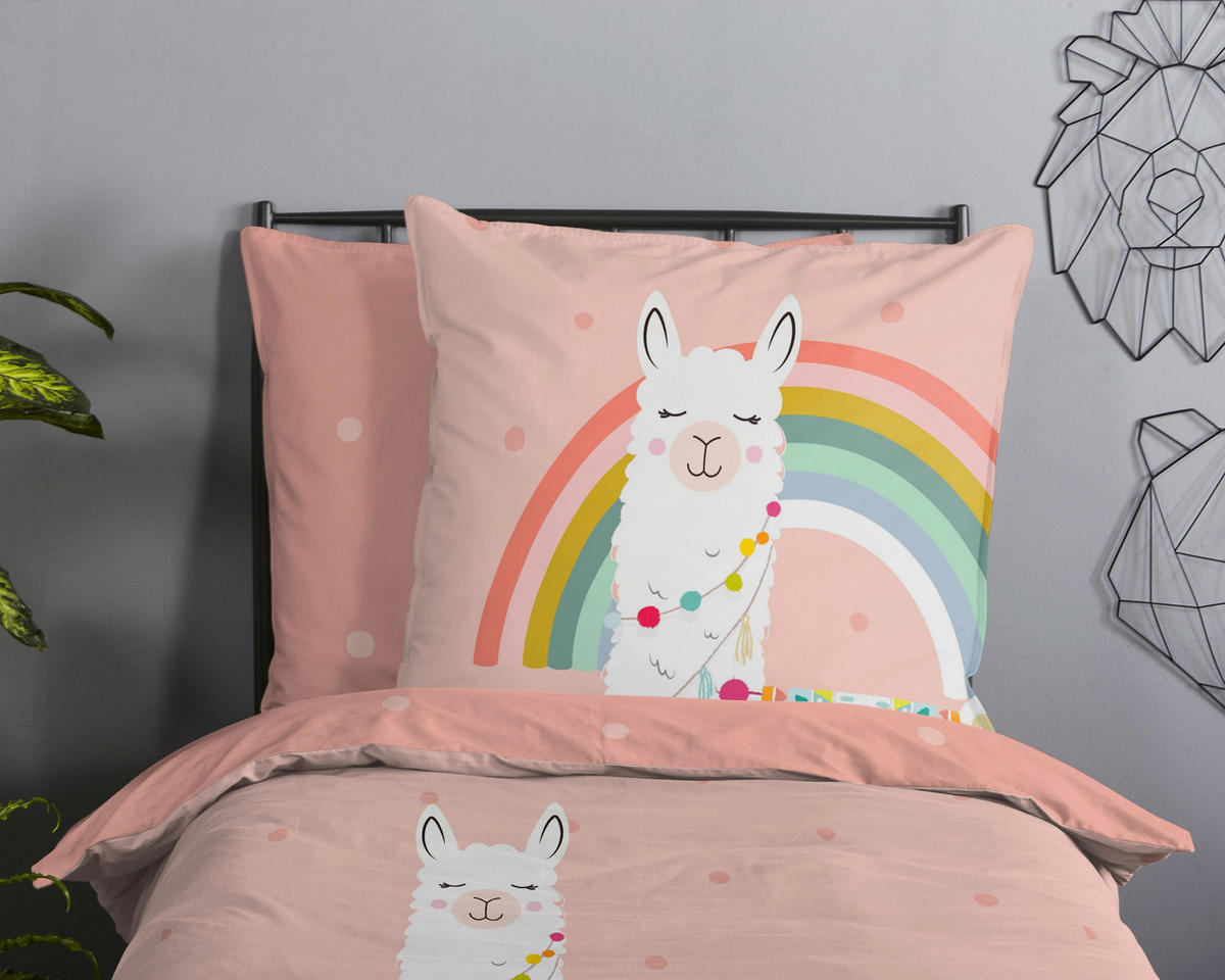 Bettwäsche Llama Multi Baumwolle B/L: ca. 135x200 cm Llama - Multi (135,00/200,00cm) - Good Morning