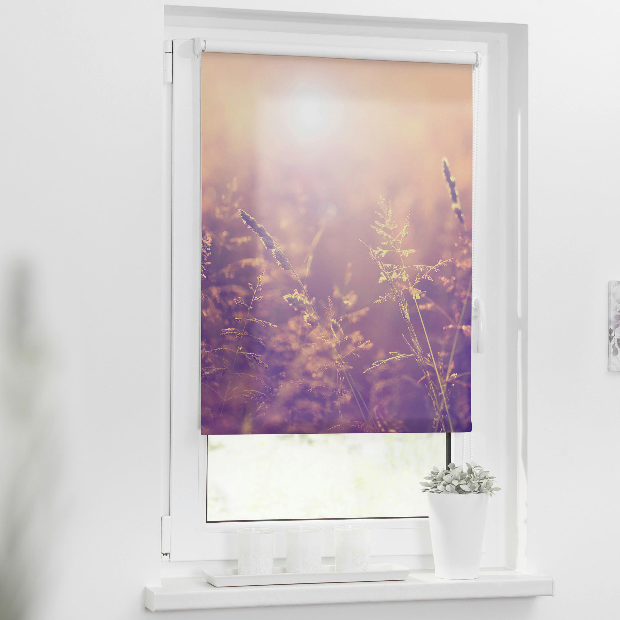 LICHTBLICK Rollo Sommerabend orange B/L: ca. 80x150 cm Sommerabend - orange (80,00/150,00cm) - LICHTBLICK