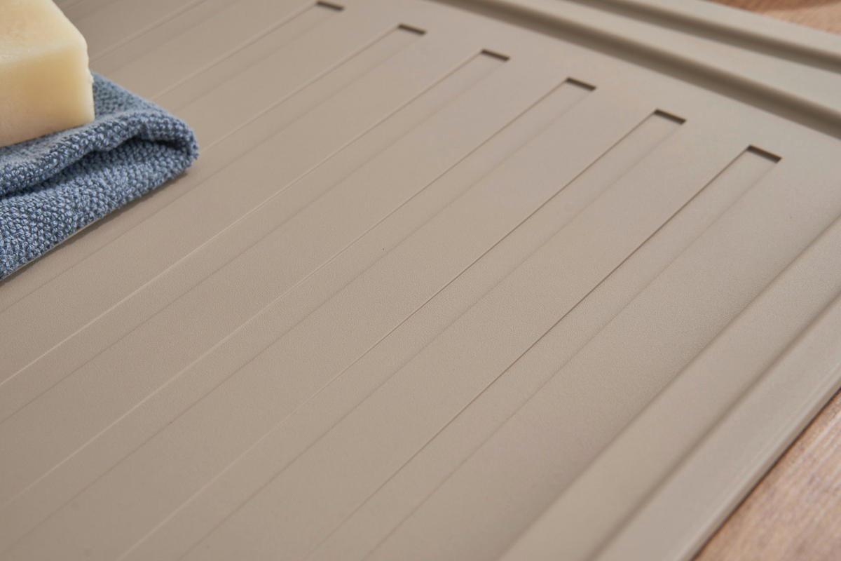 Respekta Einbauspüle Boston 100 x 50 B sandbeige Mineralite B/H/T: ca. 100x20x50 cm Boston 100 x 50 B - sandbeige (100,00/20,00/50,00cm) - Respekta