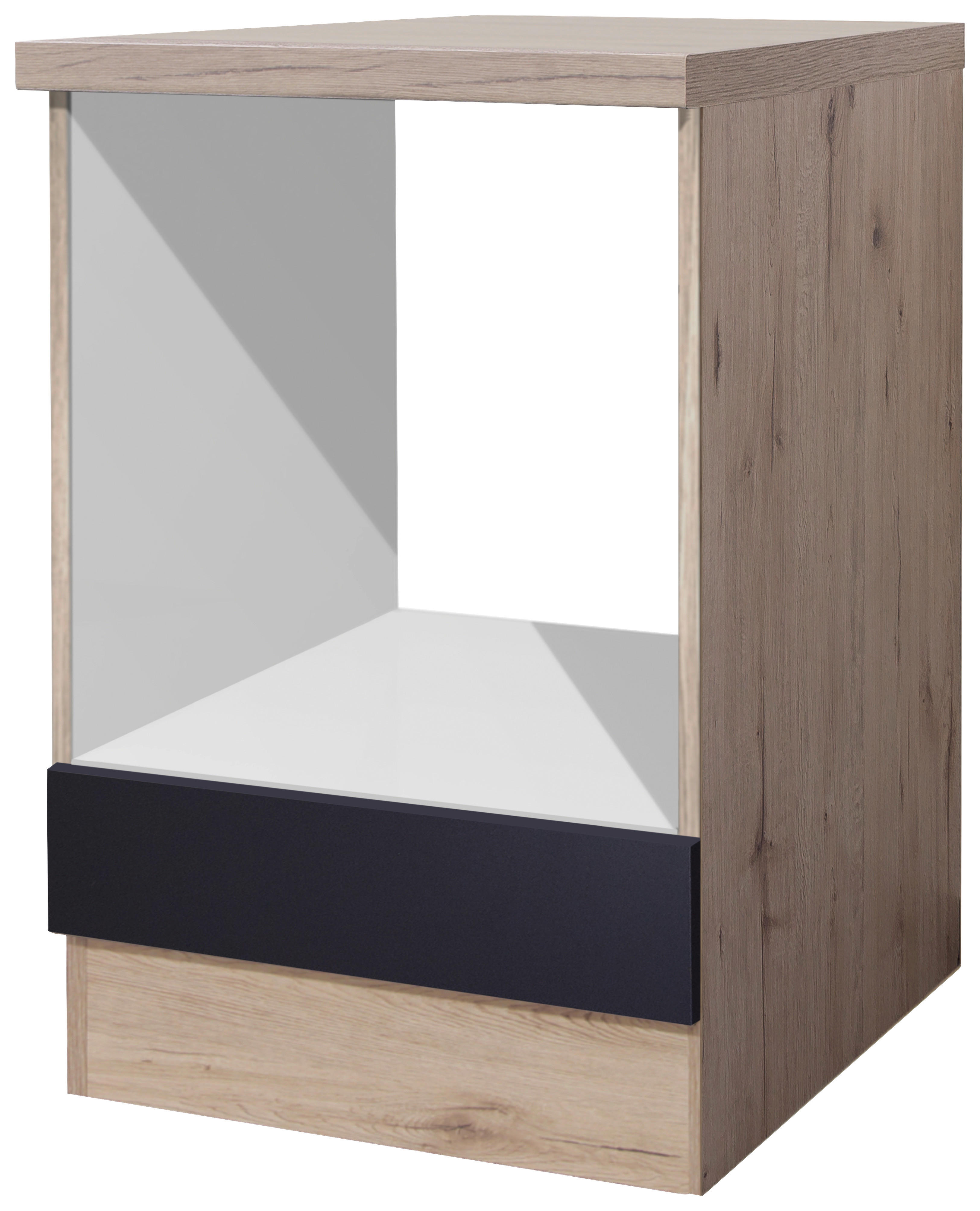 Herdumbauschrank Elva anthrazit B/H/T: ca. 60x86x60 cm Elva - Eiche/anthrazit (60,00/86,00/60,00cm) - Flex-Well