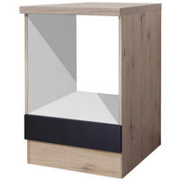 Herdumbauschrank Elva anthrazit B/H/T: ca. 60x86x60 cm Elva - Eiche/anthrazit (60,00/86,00/60,00cm) - Flex-Well